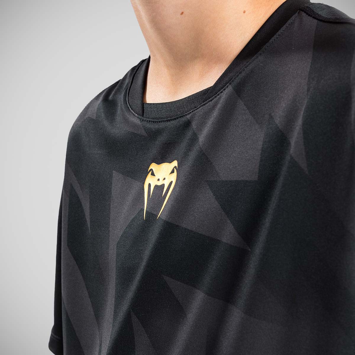 Black/Gold Venum Razor Kids Dry Tech T-Shirt    at Bytomic Trade and Wholesale