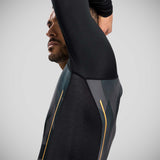 Black/Gold Venum Razor Long Sleeve Rash Guard    at Bytomic Trade and Wholesale