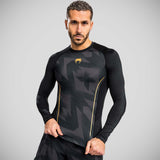 Black/Gold Venum Razor Long Sleeve Rash Guard    at Bytomic Trade and Wholesale