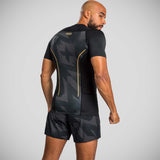 Black/Gold Venum Razor Short Sleeve Rash Guard    at Bytomic Trade and Wholesale