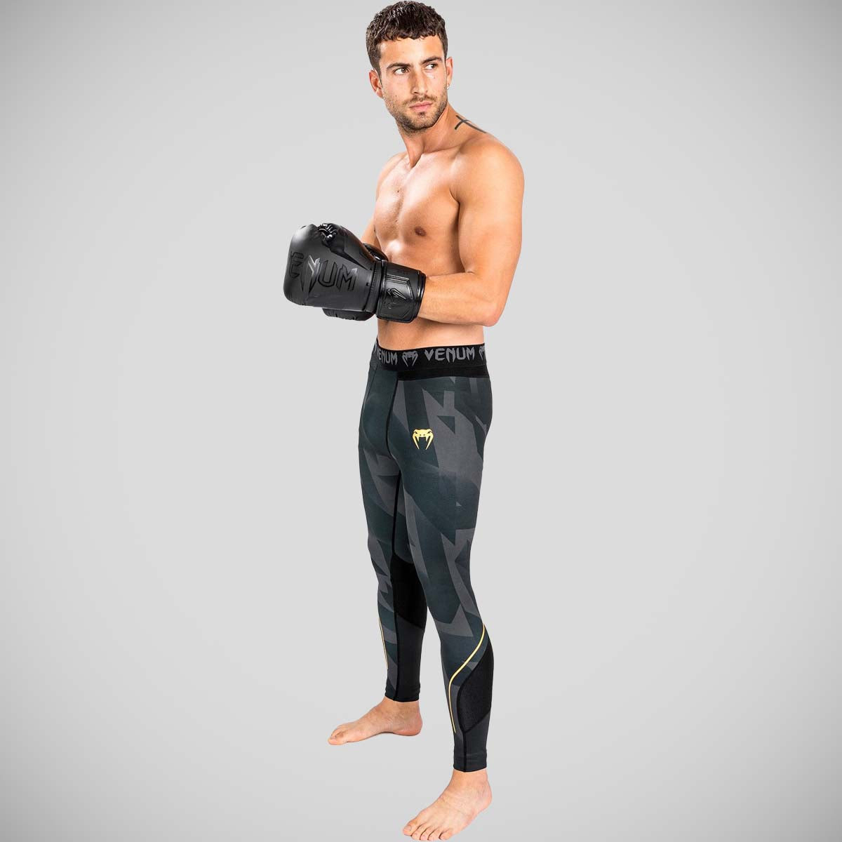 Black/Gold Venum Razor Spats    at Bytomic Trade and Wholesale