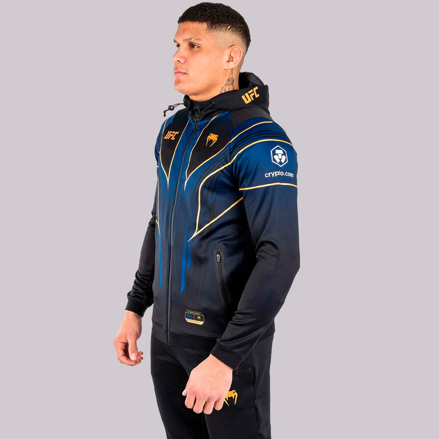 Blue/Black/Gold Venum UFC Authentic Fight Night 2.0 Walkout Hoodie    at Bytomic Trade and Wholesale