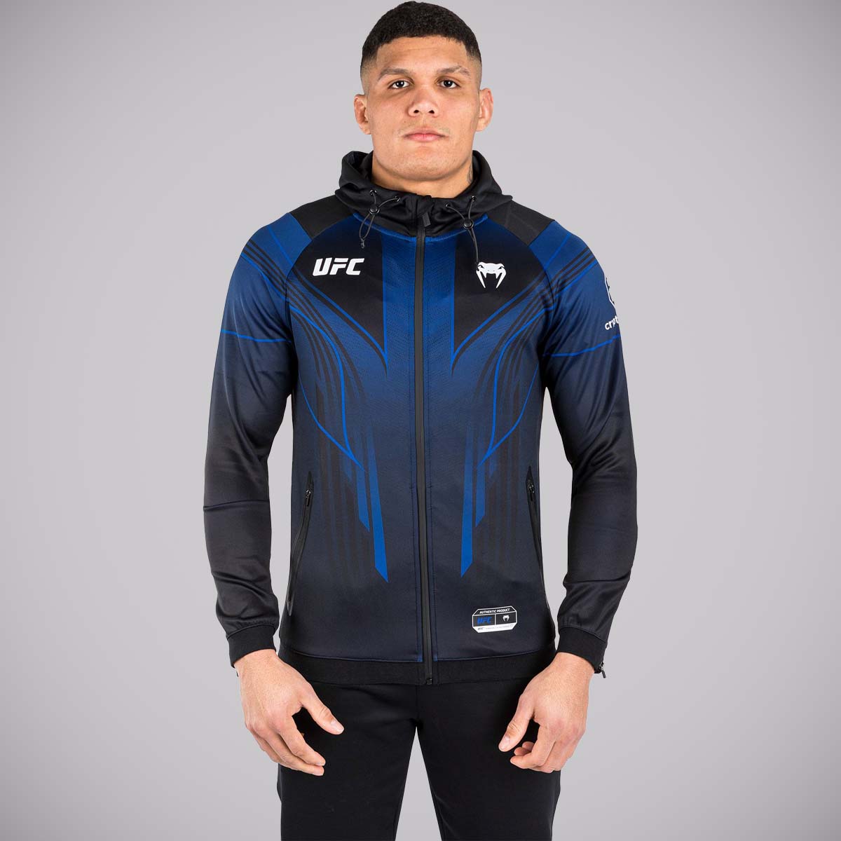 Blue/Black Venum UFC Authentic Fight Night 2.0 Walkout Hoodie    at Bytomic Trade and Wholesale