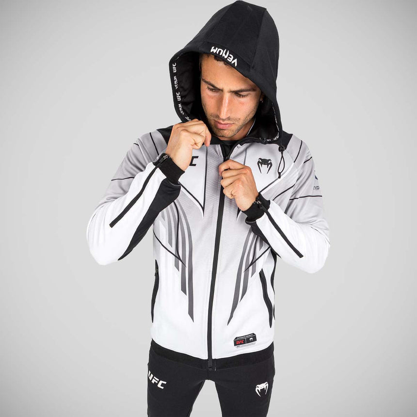 White Venum UFC Authentic Fight Night 2.0 Walkout Hoodie    at Bytomic Trade and Wholesale