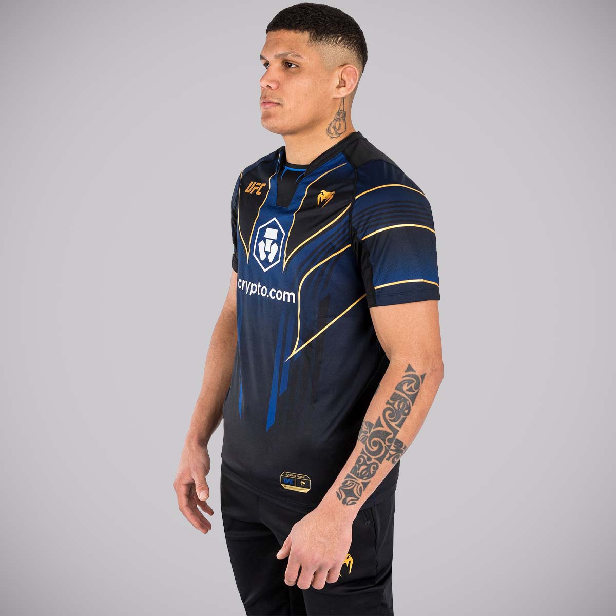 Blue/Black/Gold Venum UFC Authentic Fight Night 2.0 Walkout Jersey    at Bytomic Trade and Wholesale