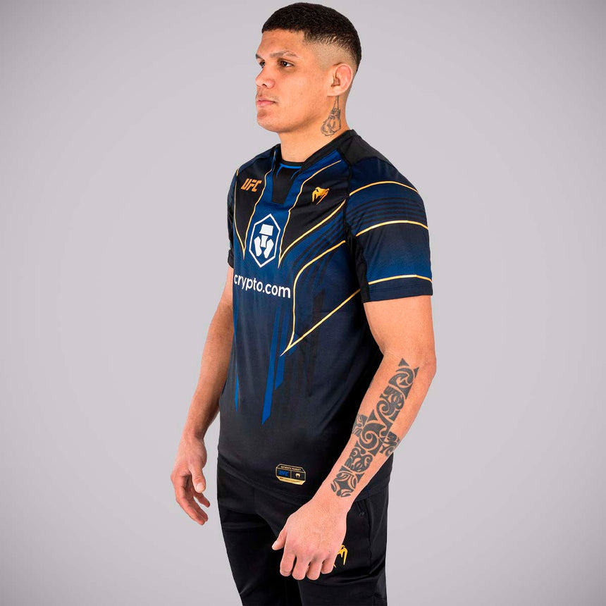 Blue/Black/Gold Venum UFC Authentic Fight Night 2.0 Walkout Jersey    at Bytomic Trade and Wholesale