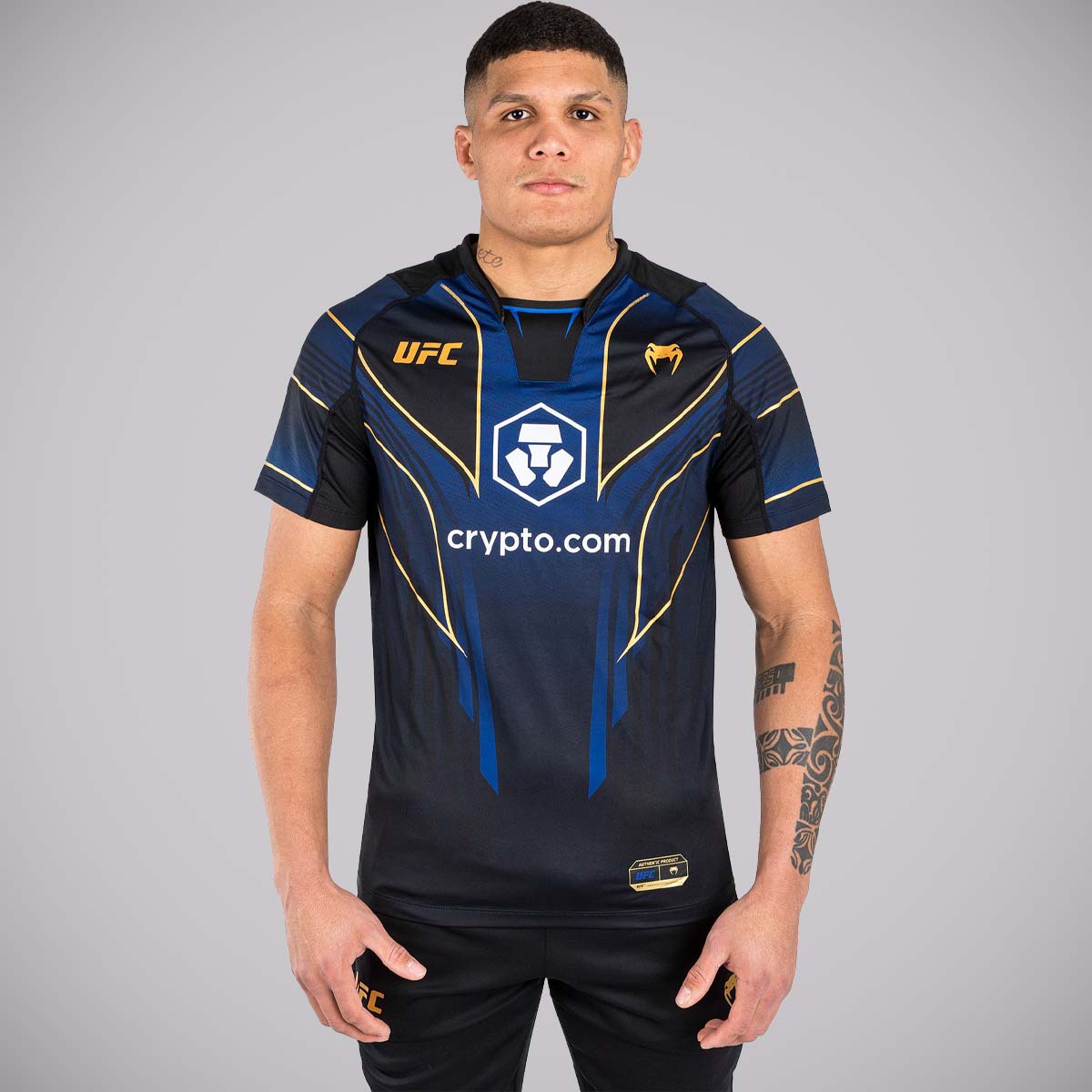 Blue/Black/Gold Venum UFC Authentic Fight Night 2.0 Walkout Jersey    at Bytomic Trade and Wholesale