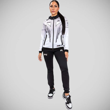 White Venum UFC Authentic Fight Night 2.0 Women's Walkout Hoodie    at Bytomic Trade and Wholesale