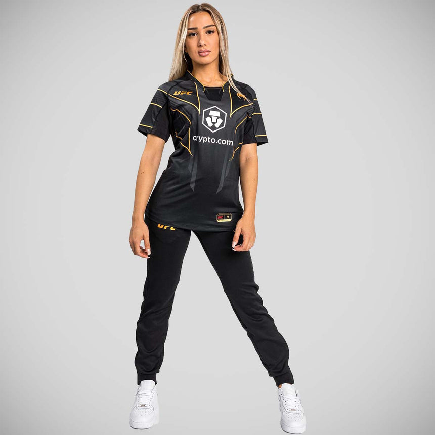 Black/Gold Venum UFC Authentic Fight Night 2.0 Women's Walkout Jersey    at Bytomic Trade and Wholesale