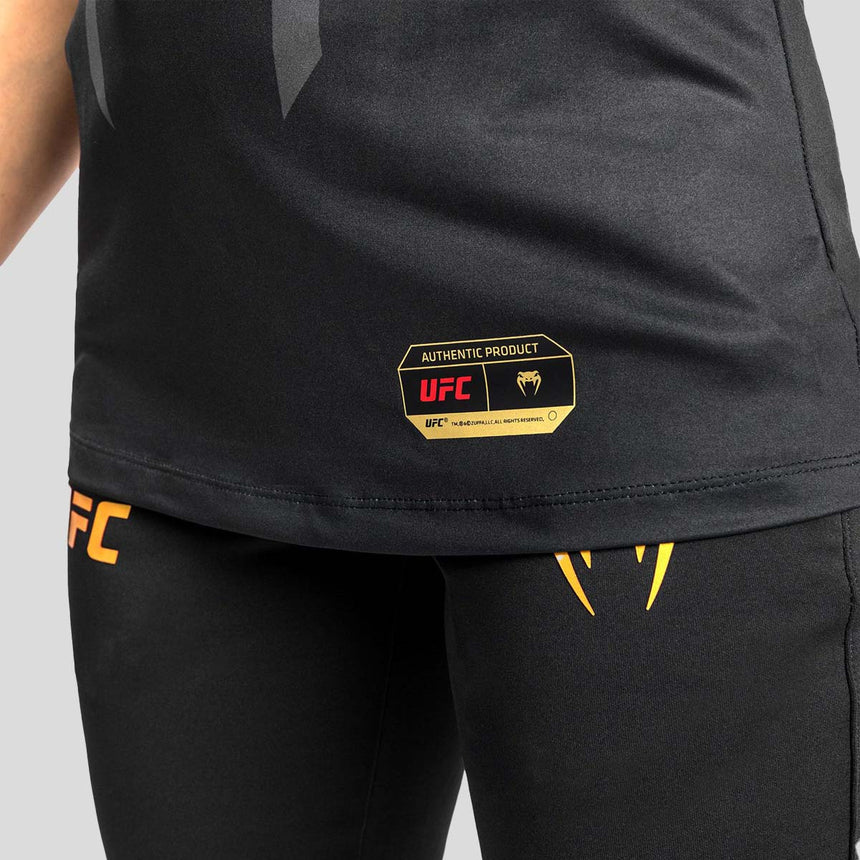 Black/Gold Venum UFC Authentic Fight Night 2.0 Women's Walkout Jersey    at Bytomic Trade and Wholesale