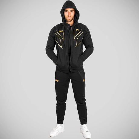 Black/Gold Venum UFC Fight Night 2.0 Replica Full Zip Hoodie    at Bytomic Trade and Wholesale