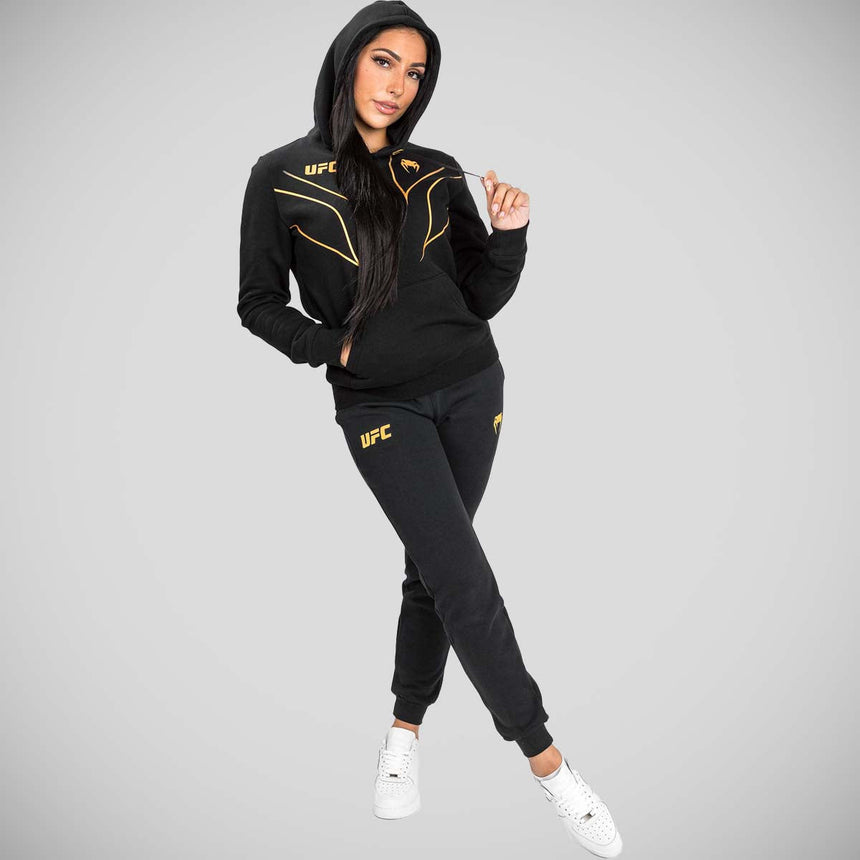 Black/Gold Venum UFC Fight Night 2.0 Replica Women's Hoodie    at Bytomic Trade and Wholesale