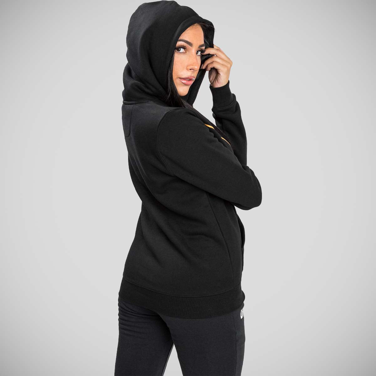 Black/Gold Venum UFC Fight Night 2.0 Replica Women's Hoodie    at Bytomic Trade and Wholesale