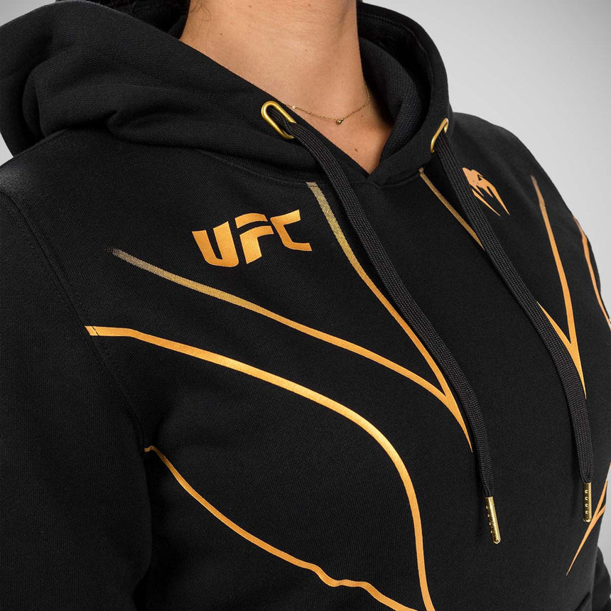 Black/Gold Venum UFC Fight Night 2.0 Replica Women's Hoodie    at Bytomic Trade and Wholesale