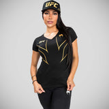 Black/Gold Venum UFC Fight Night 2.0 Replica Women's T-Shirt    at Bytomic Trade and Wholesale