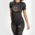 Black/Brown Venum Womens Santa Muerte Dark Side Short Sleeve Rash Guard    at Bytomic Trade and Wholesale