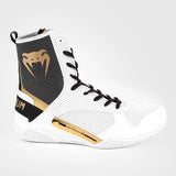 White/Black/Gold Venum Elite Boxing Shoes    at Bytomic Trade and Wholesale