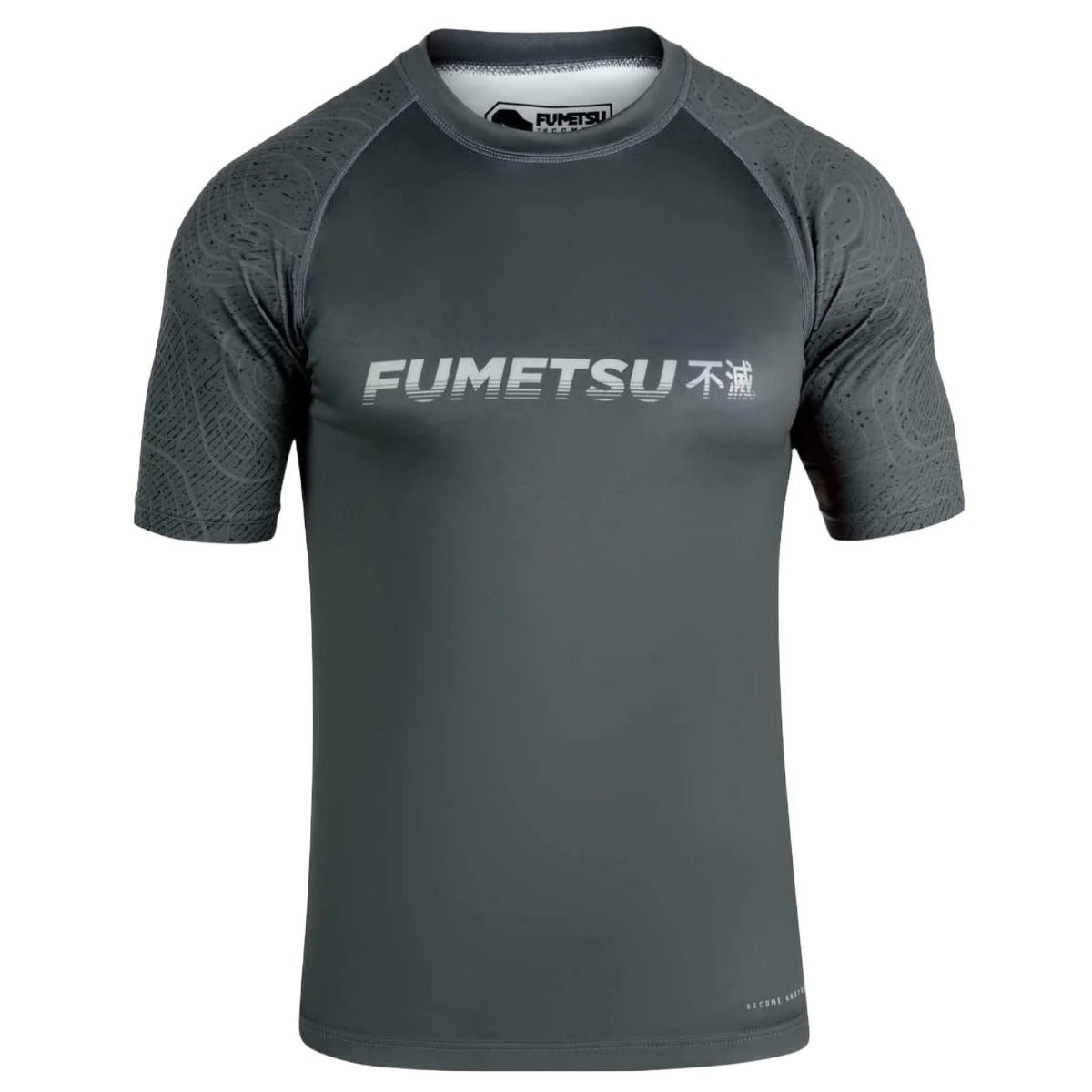 Grey Fumetsu Arc Short Sleeve Rash Guard    at Bytomic Trade and Wholesale