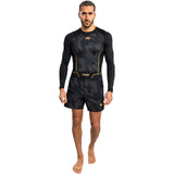 Black/Gold Venum Razor Long Sleeve Rash Guard    at Bytomic Trade and Wholesale