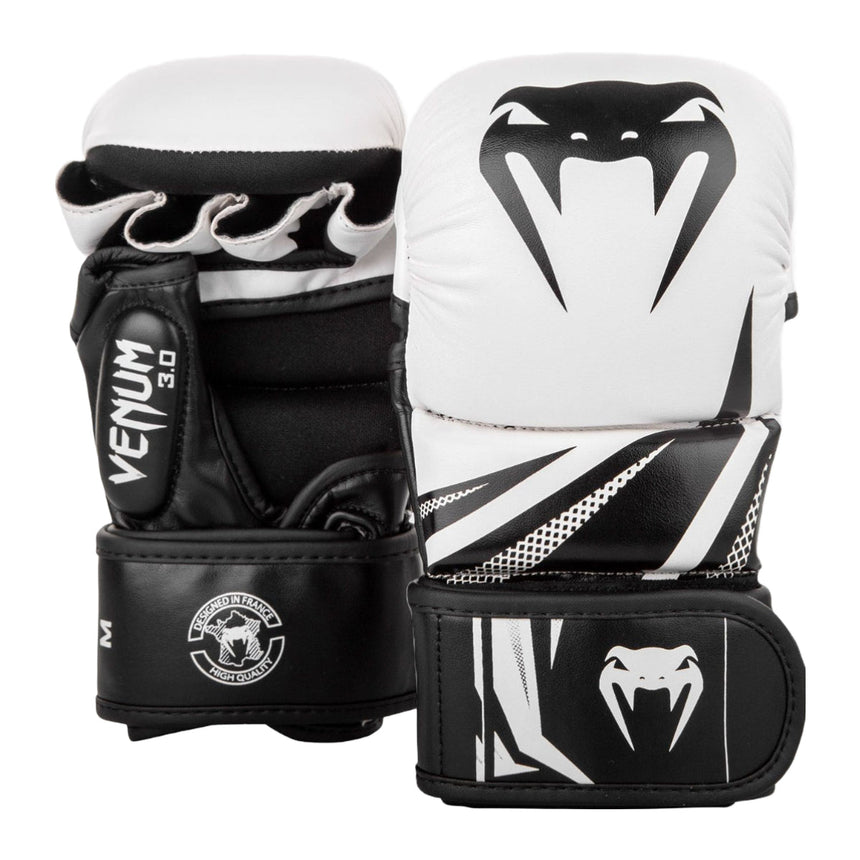 White/Black Venum Challenger 3.0 MMA Sparring Gloves    at Bytomic Trade and Wholesale