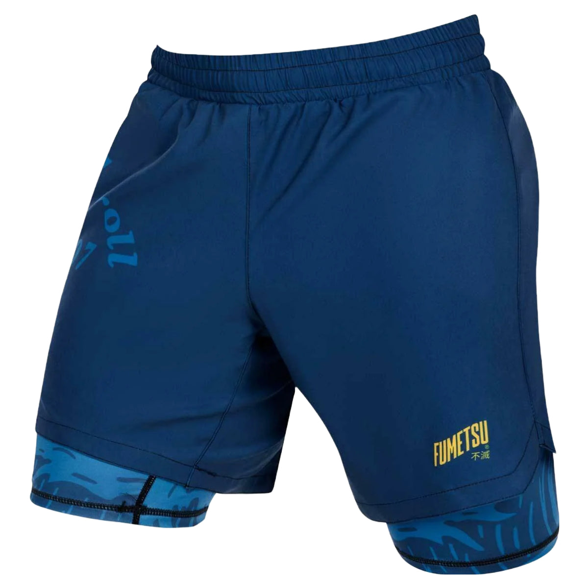 Blue Fumetsu Waves MK2 Dual Layer Fight Shorts    at Bytomic Trade and Wholesale