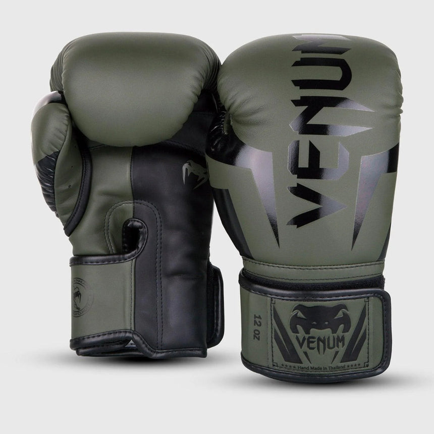 Khaki/Black Venum Elite Boxing Gloves    at Bytomic Trade and Wholesale