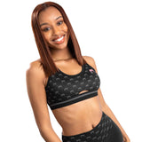 Black/Pink Gold Venum Monogram Sports Bra    at Bytomic Trade and Wholesale