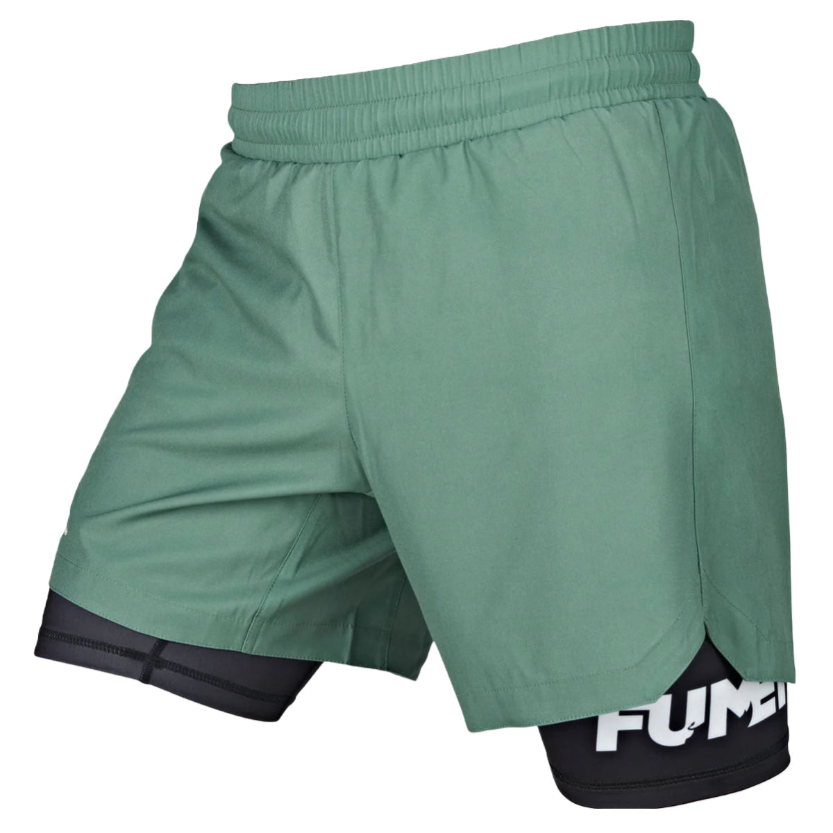 Khaki/Black Fumetsu Dual Layer Fight Shorts    at Bytomic Trade and Wholesale