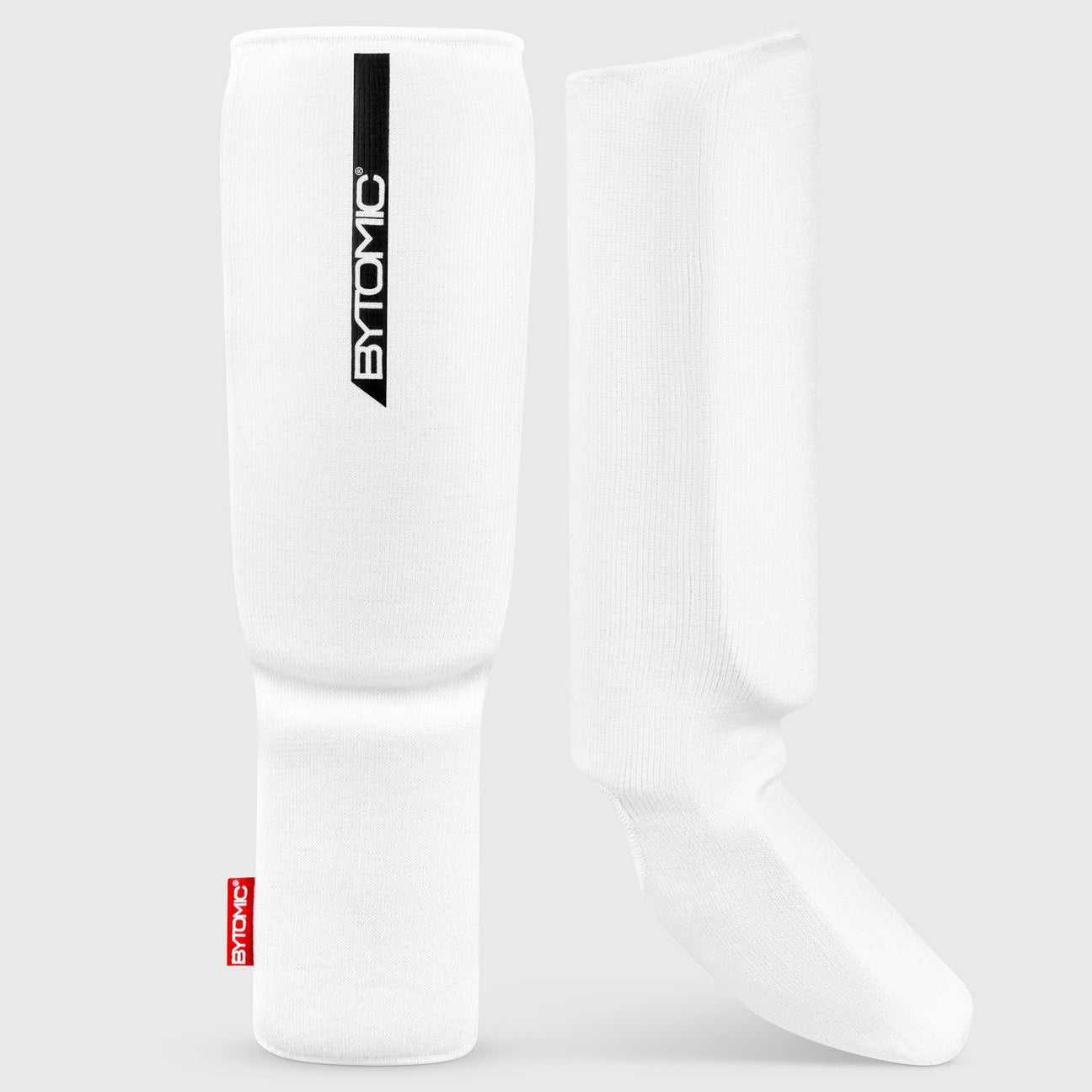 White/Black Bytomic Red Label Elasticated Shin-Instep    at Bytomic Trade and Wholesale