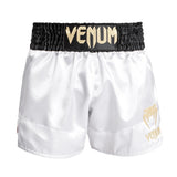 Venum Classic Muay Thai Shorts White/Black/Gold    at Bytomic Trade and Wholesale