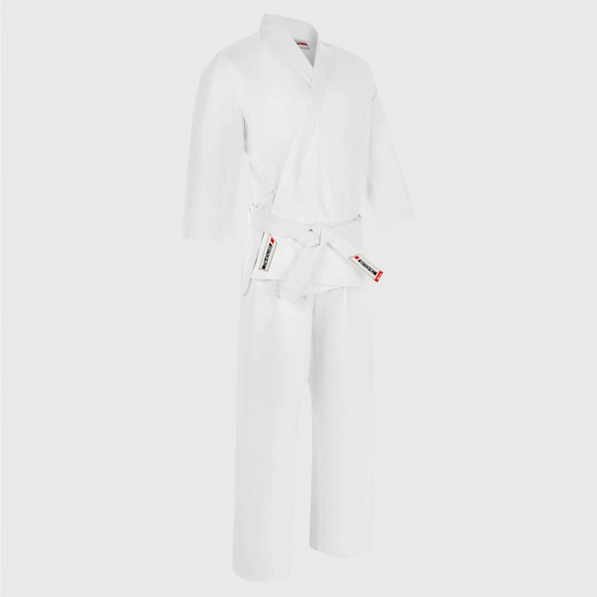 White Bytomic Red Label 7oz Cotton Adult Karate Uniform    at Bytomic Trade and Wholesale