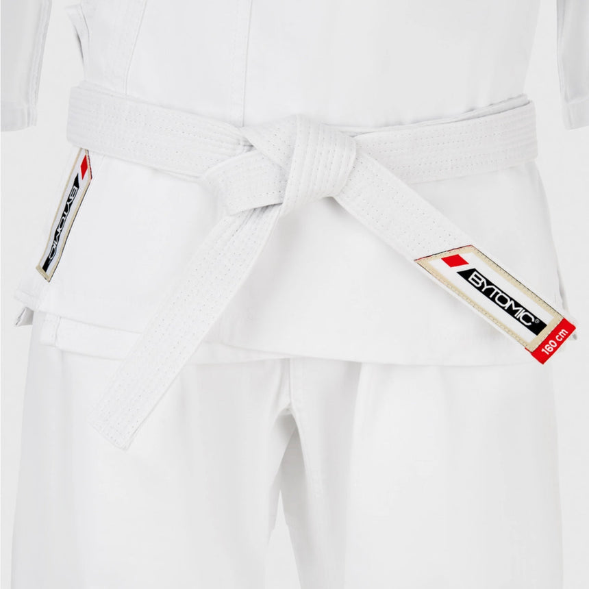 White Bytomic Red Label 7oz Cotton Adult Karate Uniform    at Bytomic Trade and Wholesale