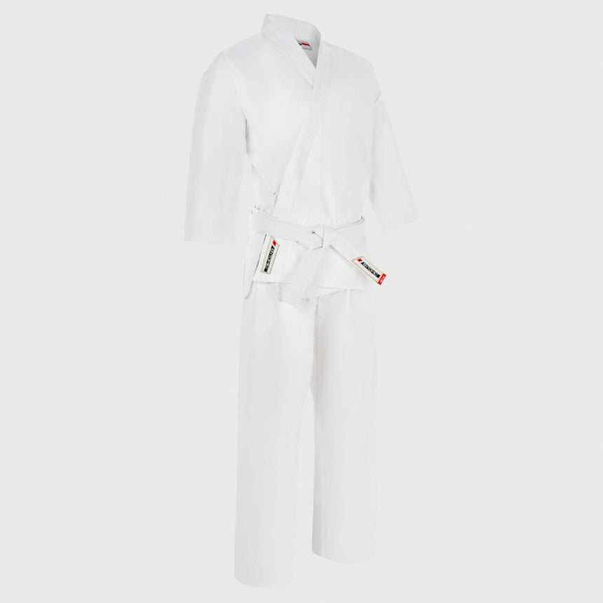 White Bytomic Red Label 7oz Cotton Kids Karate Uniform    at Bytomic Trade and Wholesale