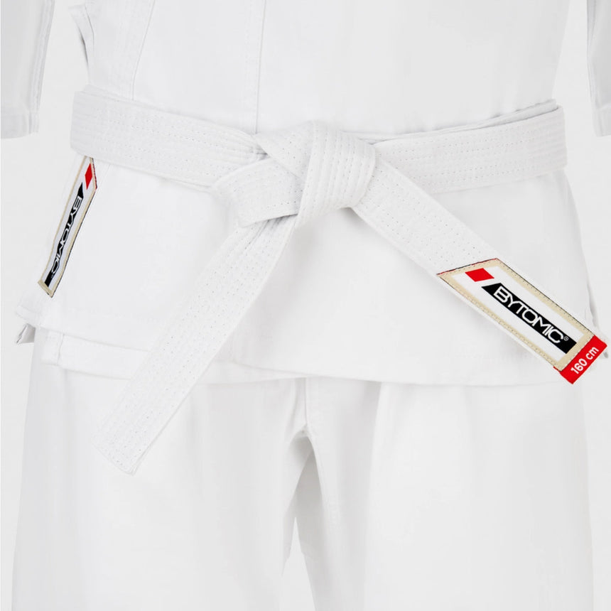 White Bytomic Red Label 7oz Cotton Kids Karate Uniform    at Bytomic Trade and Wholesale