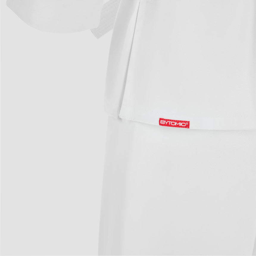 White Bytomic Red Label 7oz Lightweight Kids Karate Uniform    at Bytomic Trade and Wholesale