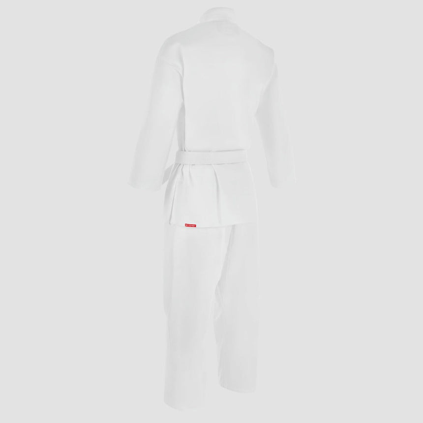 White Bytomic Red Label V-Neck Adult Martial Arts Uniform    at Bytomic Trade and Wholesale