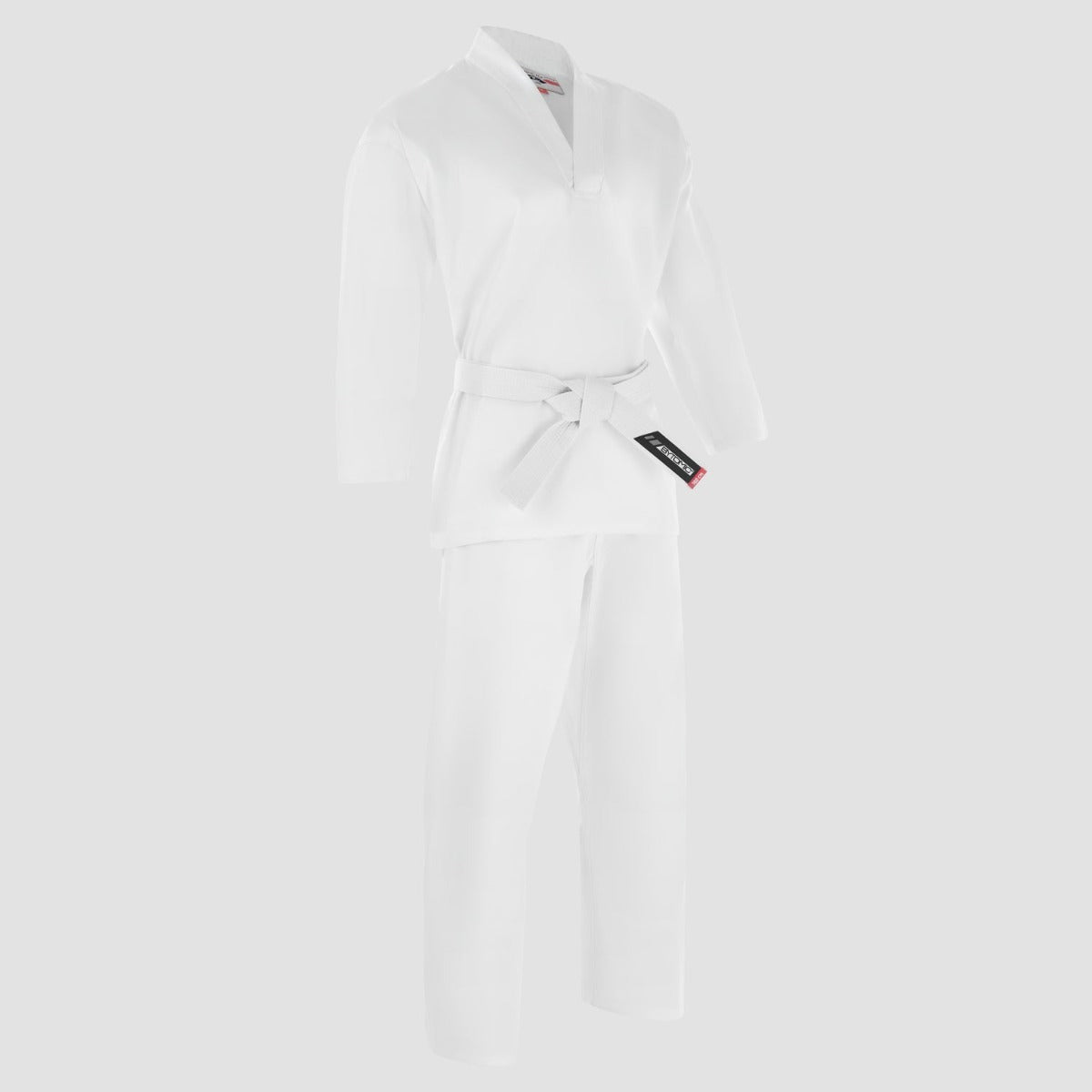 White Bytomic Red Label V-Neck Adult Martial Arts Uniform    at Bytomic Trade and Wholesale