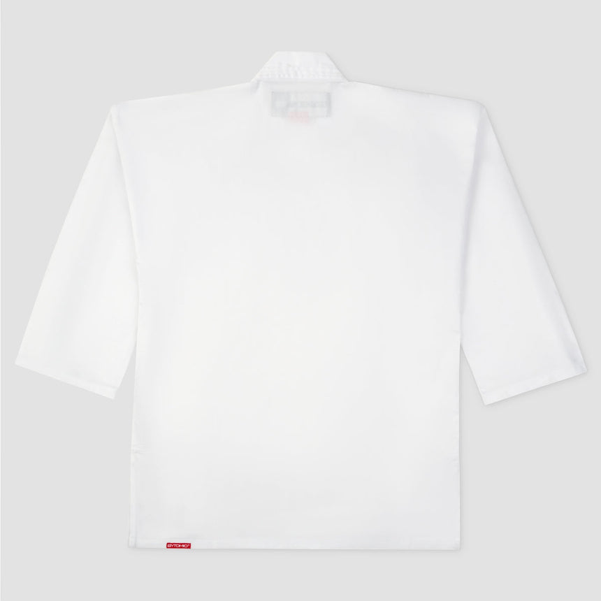 White Bytomic Red Label V-Neck Kids Martial Arts Uniform    at Bytomic Trade and Wholesale