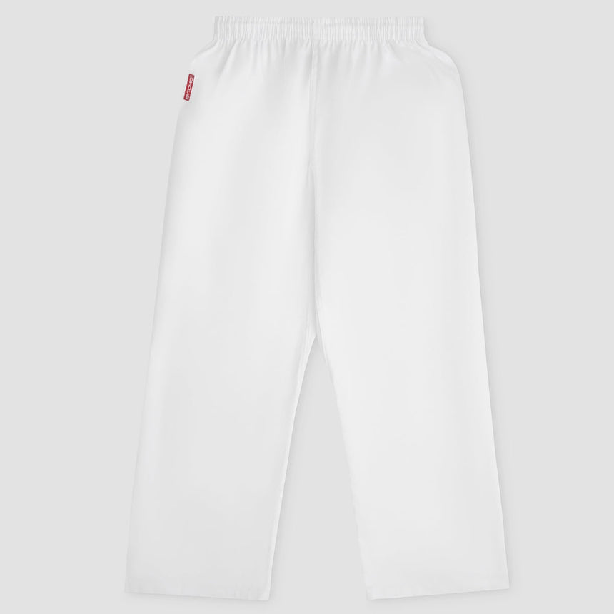 White Bytomic Red Label V-Neck Kids Martial Arts Uniform    at Bytomic Trade and Wholesale