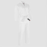 White Bytomic Red Label V-Neck Kids Martial Arts Uniform    at Bytomic Trade and Wholesale