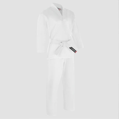 White Bytomic Red Label V-Neck Kids Martial Arts Uniform    at Bytomic Trade and Wholesale