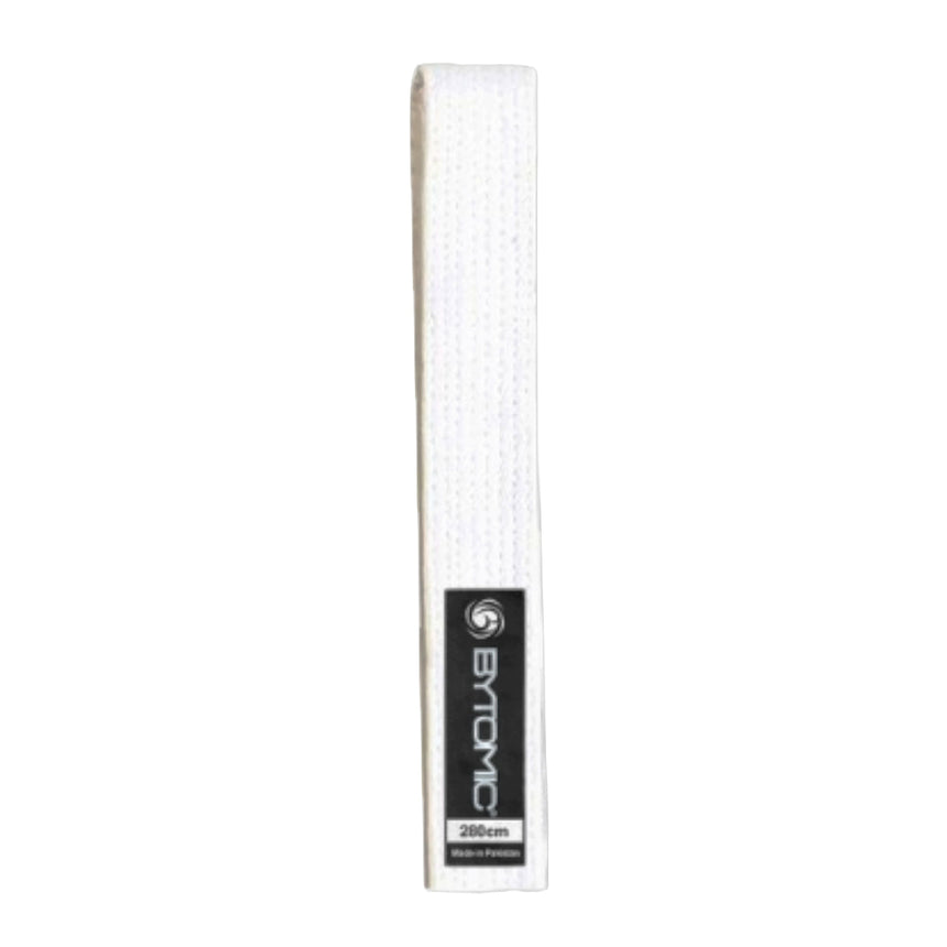 White Bytomic Solid Colour Martial Arts Belt    at Bytomic Trade and Wholesale