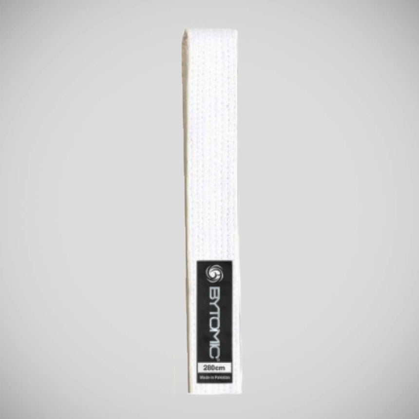 White Bytomic Solid Colour Martial Arts Belt    at Bytomic Trade and Wholesale