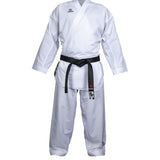 White Hayashi Premium WKF Approved Kumite Green Karate Gi    at Bytomic Trade and Wholesale