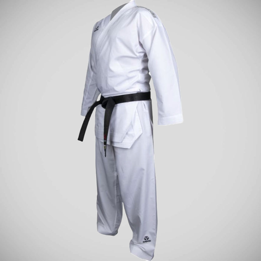 White Hayashi Premium WKF Approved Kumite Green Karate Gi    at Bytomic Trade and Wholesale