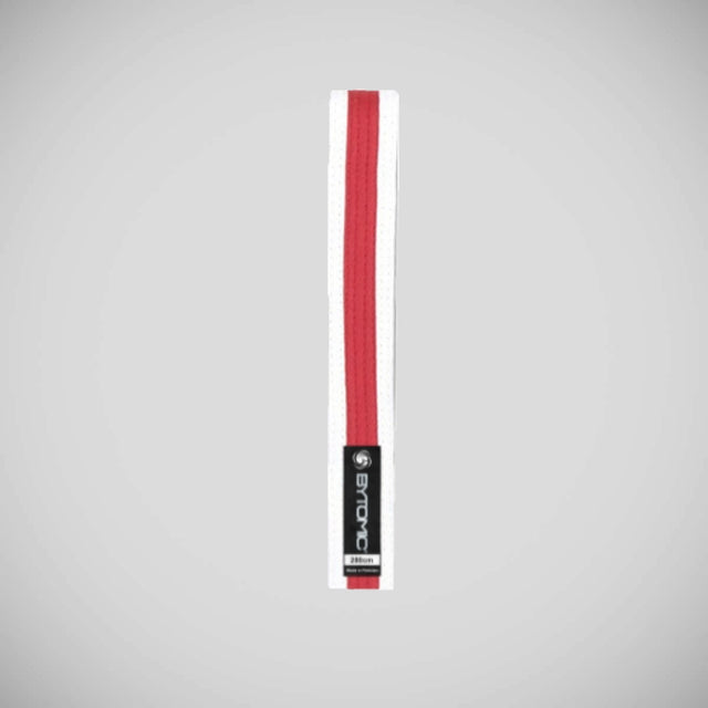 White/Red Bytomic Belt with Stripe    at Bytomic Trade and Wholesale