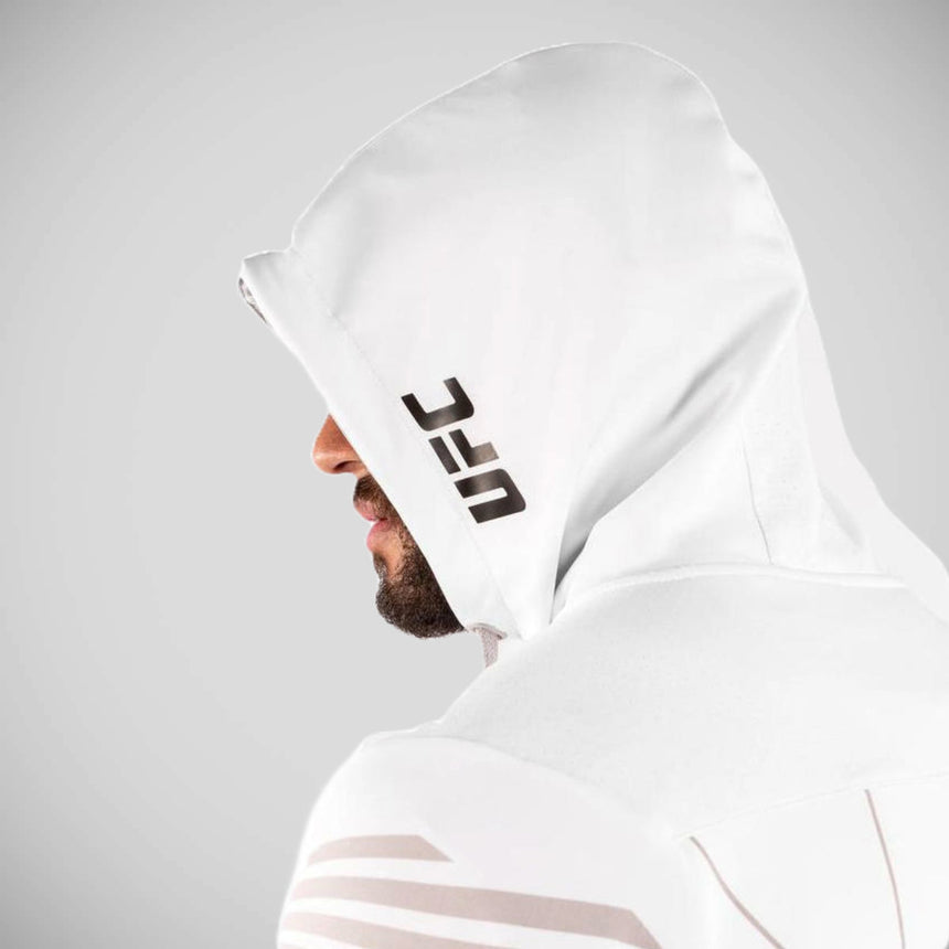 White Venum UFC Authentic Fight Night Walkout Zipped Hoodie    at Bytomic Trade and Wholesale