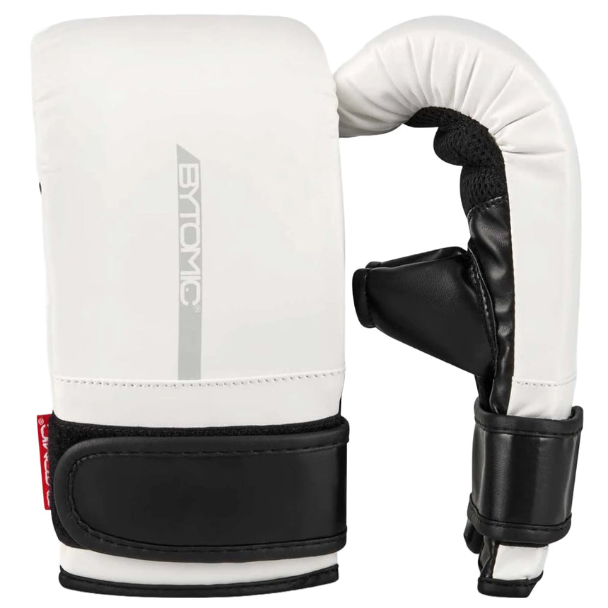 White/Black Bytomic Red Label Bag Gloves    at Bytomic Trade and Wholesale