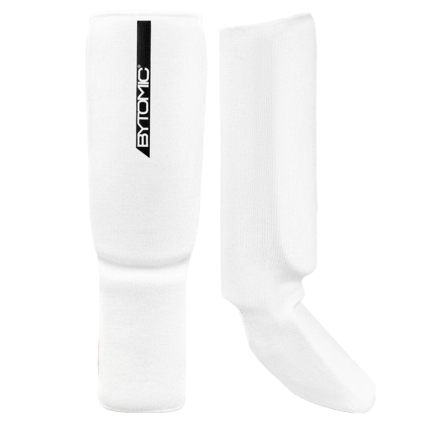 White/Black Bytomic Red Label Elasticated Shin-Instep    at Bytomic Trade and Wholesale