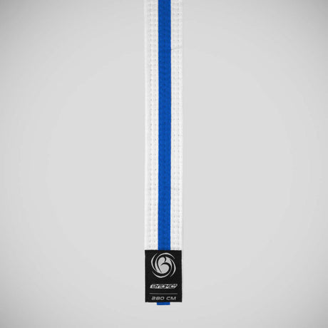 White/Blue Bytomic Striped Polycotton Martial Arts Belt Pack of 10    at Bytomic Trade and Wholesale